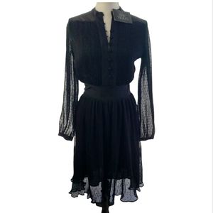 The Moon NWT Dress Size Small Sheer Long Sleeves, Fully Lined Skirt